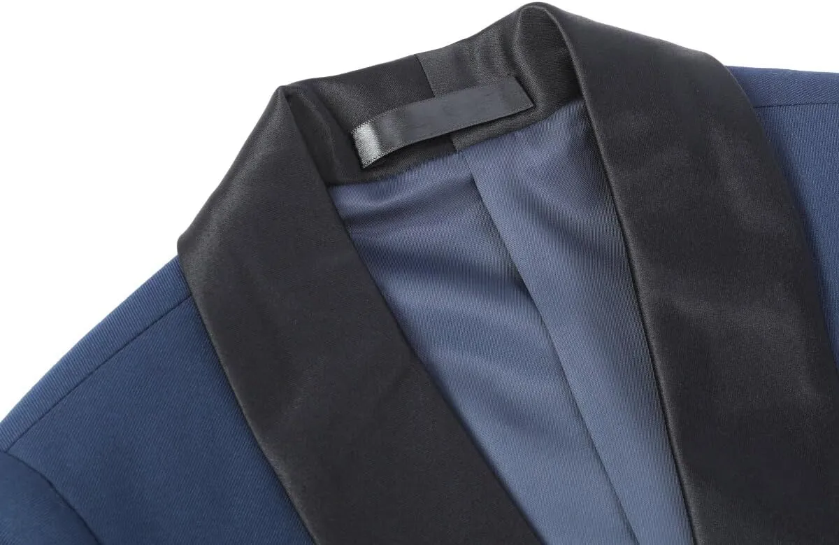 SWOTGdoby Boys Suits 2 Piece Slim Fit Suit Set Shawl Lapel Blazer Tux Jacket Pants Formal Dress Tuxedo Suits for Boy