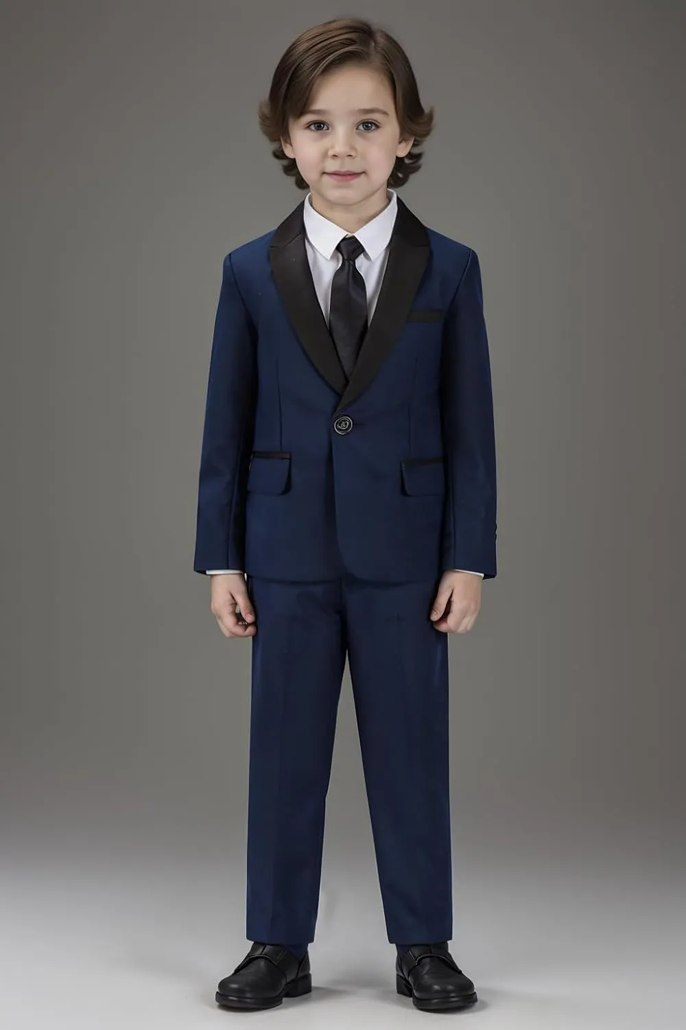 SWOTGdoby Boys Suits 2 Piece Slim Fit Suit Set Shawl Lapel Blazer Tux Jacket Pants Formal Dress Tuxedo Suits for Boy