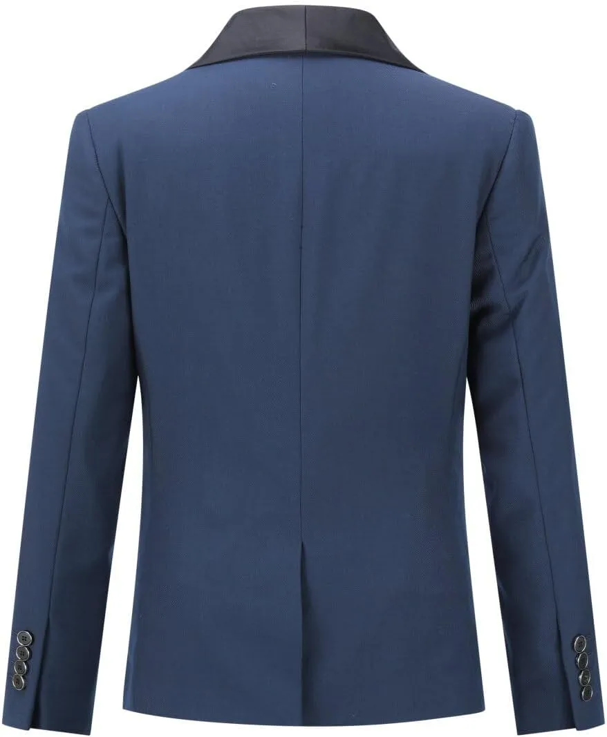 SWOTGdoby Boys Suits 2 Piece Slim Fit Suit Set Shawl Lapel Blazer Tux Jacket Pants Formal Dress Tuxedo Suits for Boy