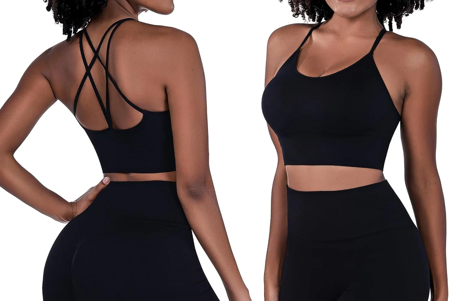 Sykooria 3 Pack Strappy Sports Bra for Women Sexy Crisscross for Yoga Running Athletic Gym Workout Fitness Tank Tops