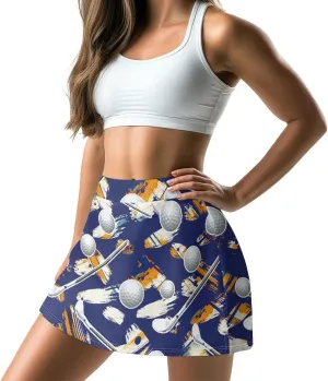 Tennis Skirts for Women with Pocket Shorts High Waisted Athletic Golf Skorts Summer Workout Running Skirts