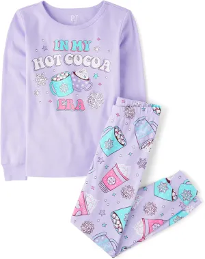 The Children's Place Girls Long Sleeve 2 Piece Snug Fit Cotton Pajamas