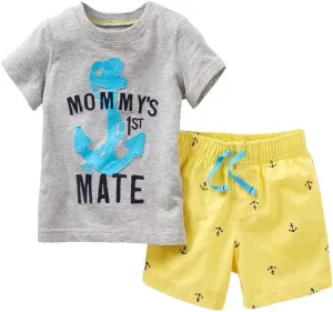Toddler Boy Cotton Summer Short Sleeve T-Shirt and Short Set