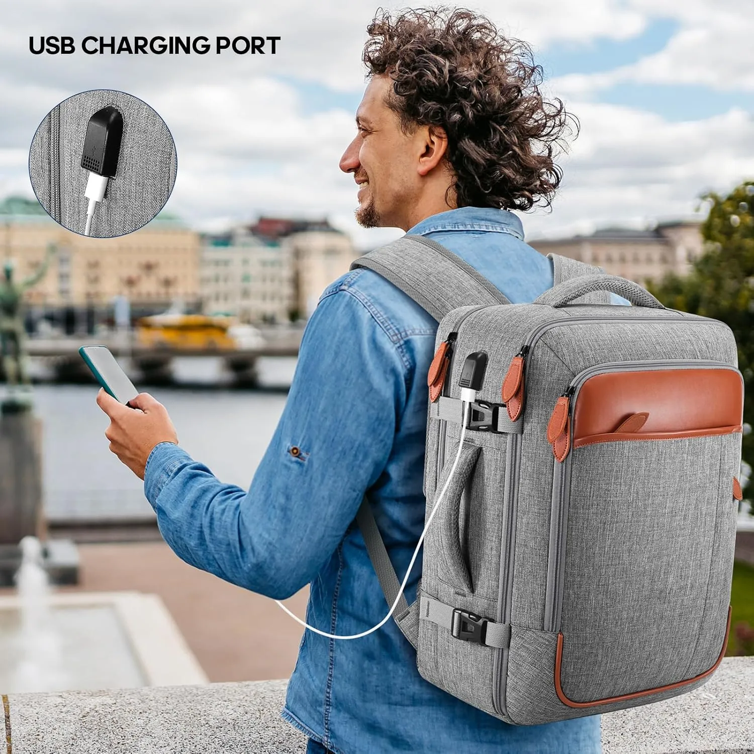 Travel Backpack, 17Inch Laptop Backpack, Carry-on Approved Bag for Men & Women, Waterproof Luggage with Packing Cubes, Shoe Pocket, Personal Item Size for Flights