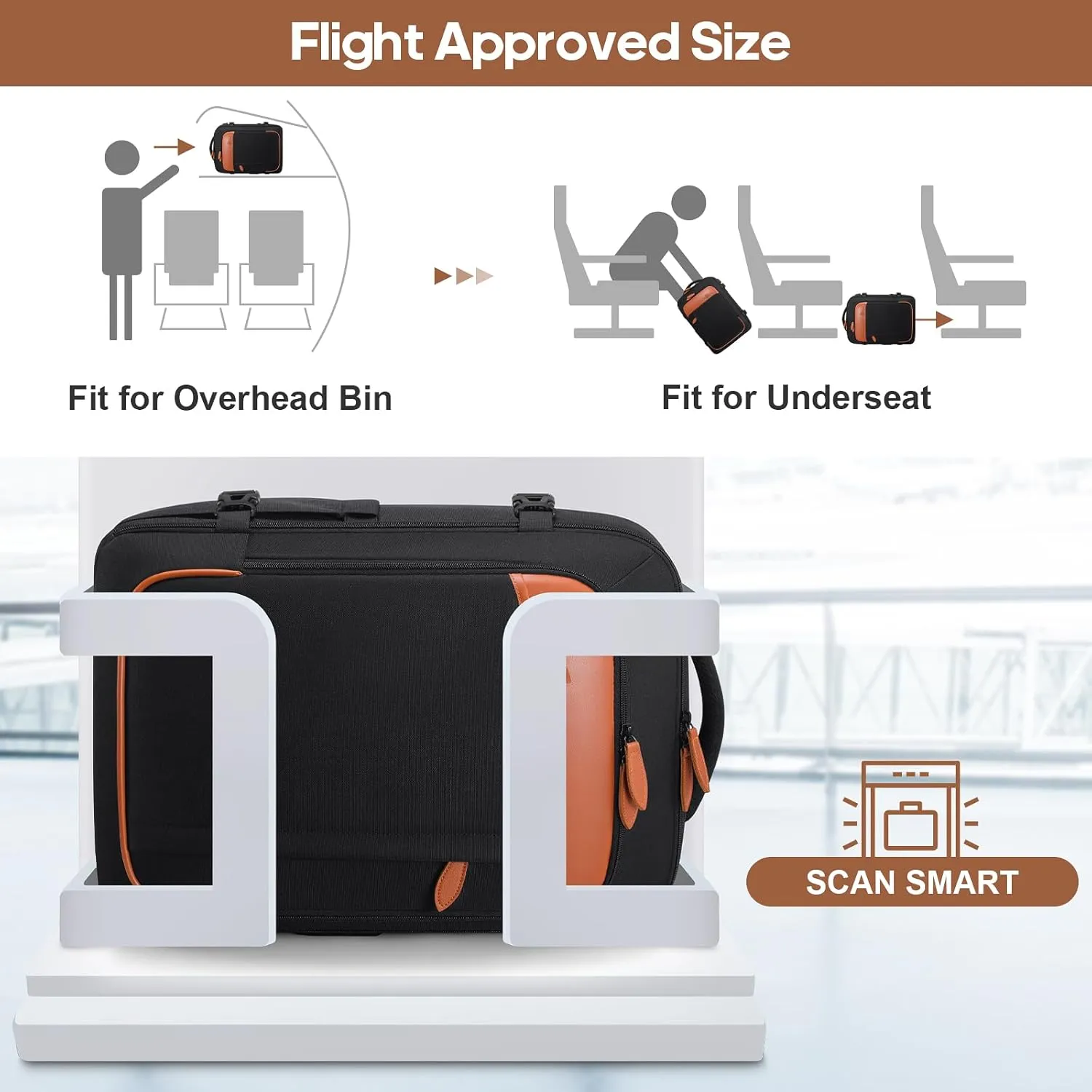Travel Backpack, 17Inch Laptop Backpack, Carry-on Approved Bag for Men & Women, Waterproof Luggage with Packing Cubes, Shoe Pocket, Personal Item Size for Flights