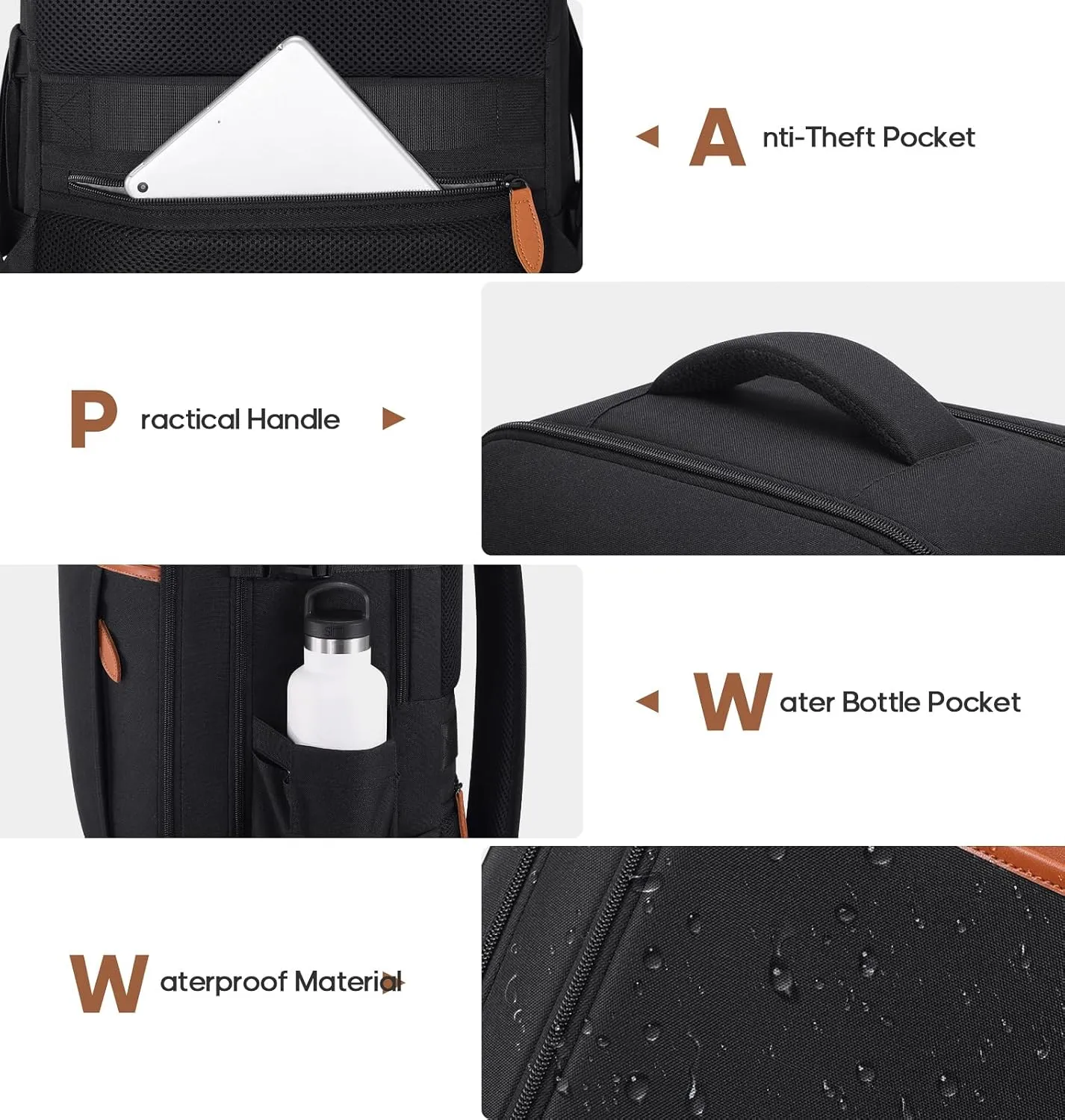 Travel Backpack, 17Inch Laptop Backpack, Carry-on Approved Bag for Men & Women, Waterproof Luggage with Packing Cubes, Shoe Pocket, Personal Item Size for Flights
