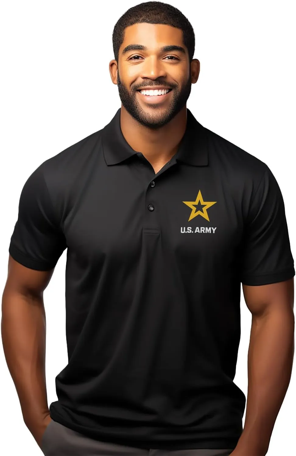 US Army Collared Polo | U.S. Military Infantry Armor Licensed Shirt with Collar for Men Women