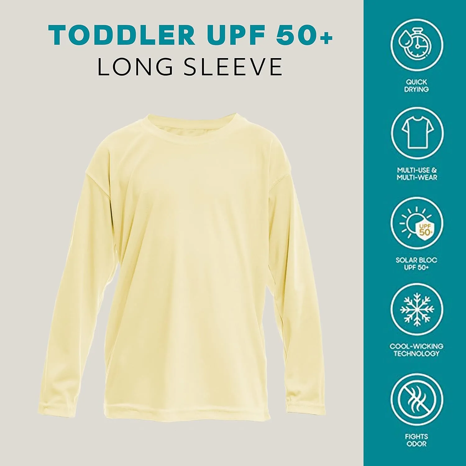 Vapor Apparel Toddler UPF 50  UV Sun Protection Long Sleeve Performance T-Shirt for Sports and Outdoor Lifestyle