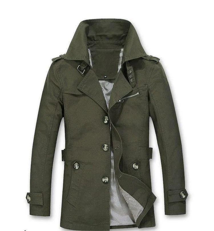 West Louis Autumn Trench Coat Fashion Design