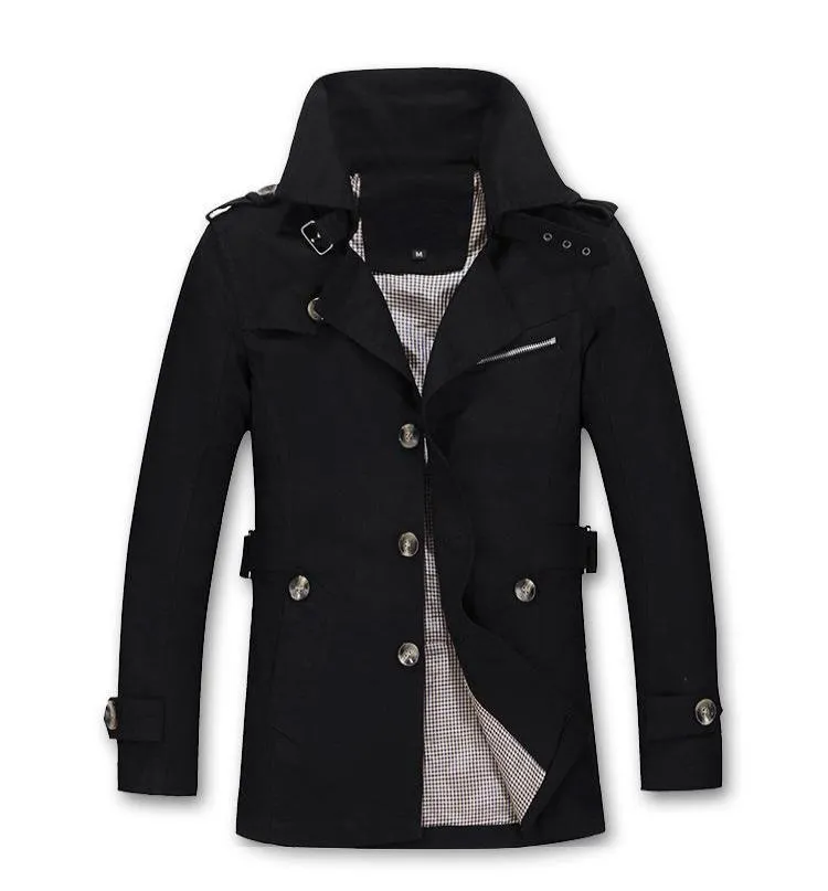 West Louis Autumn Trench Coat Fashion Design