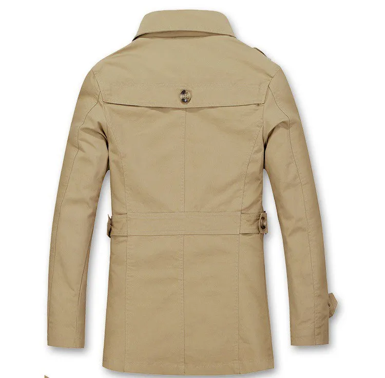 West Louis Autumn Trench Coat Fashion Design