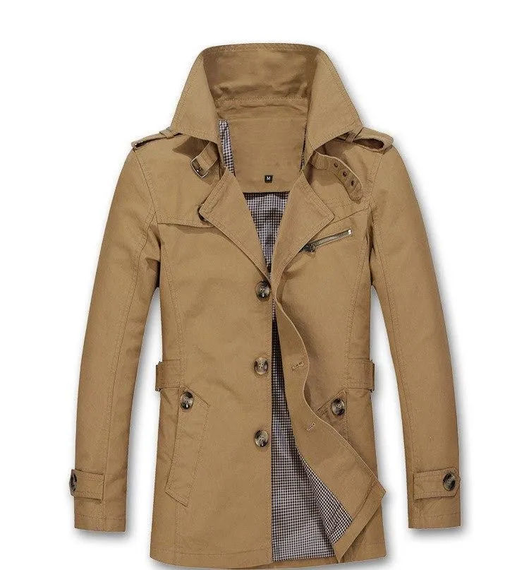 West Louis Autumn Trench Coat Fashion Design