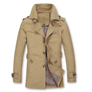 West Louis Autumn Trench Coat Fashion Design