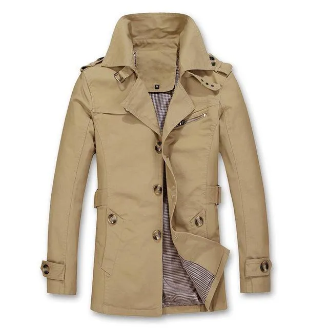 West Louis Autumn Trench Coat Fashion Design
