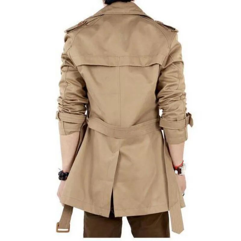 West Louis Brand Double Breasted Windbreaker Coat