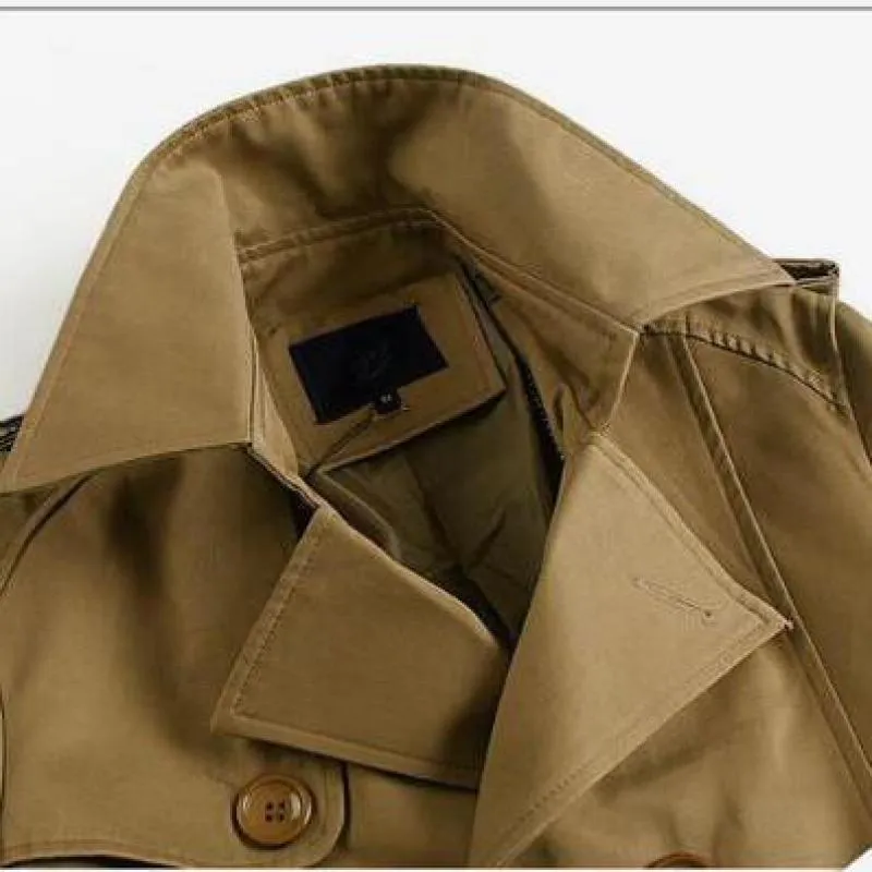 West Louis Brand Double Breasted Windbreaker Coat