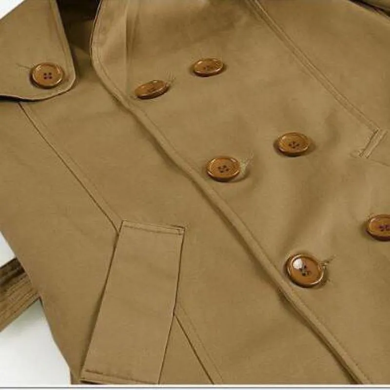 West Louis Brand Double Breasted Windbreaker Coat