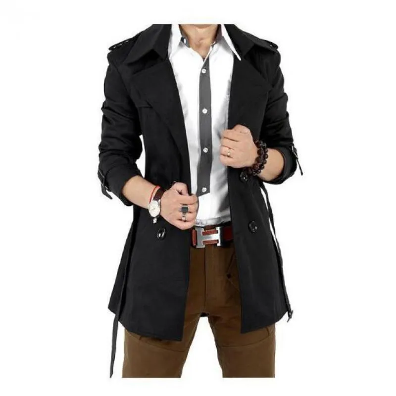 West Louis Brand Double Breasted Windbreaker Coat
