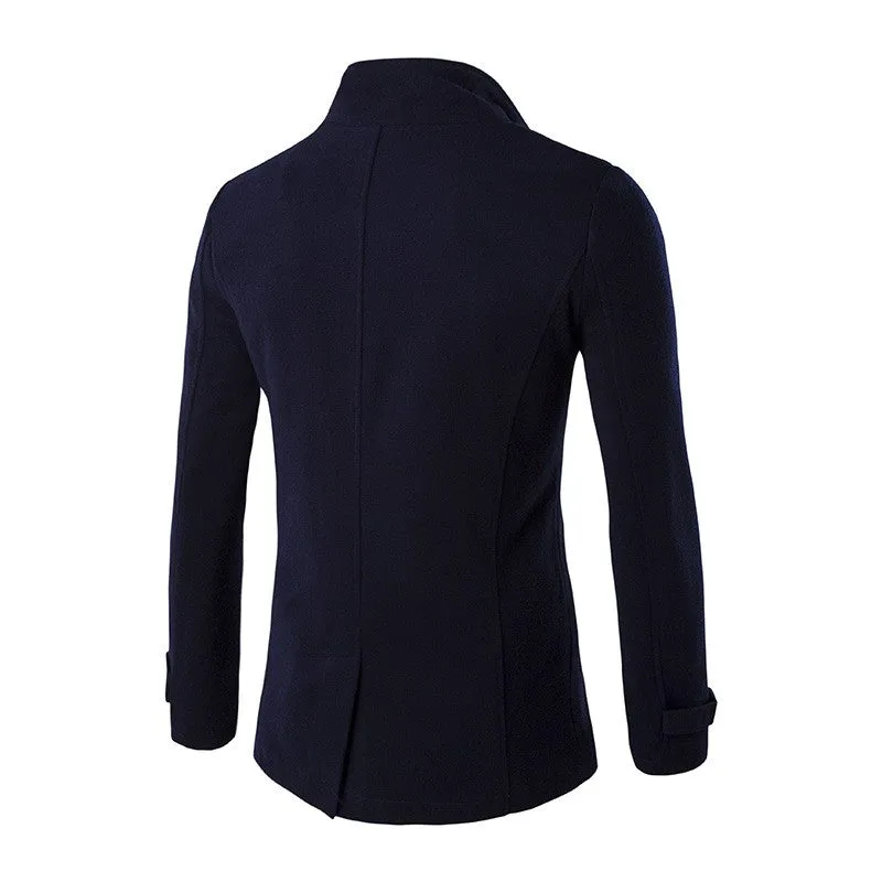 West Louis England Business Double Breasted Trench Coat