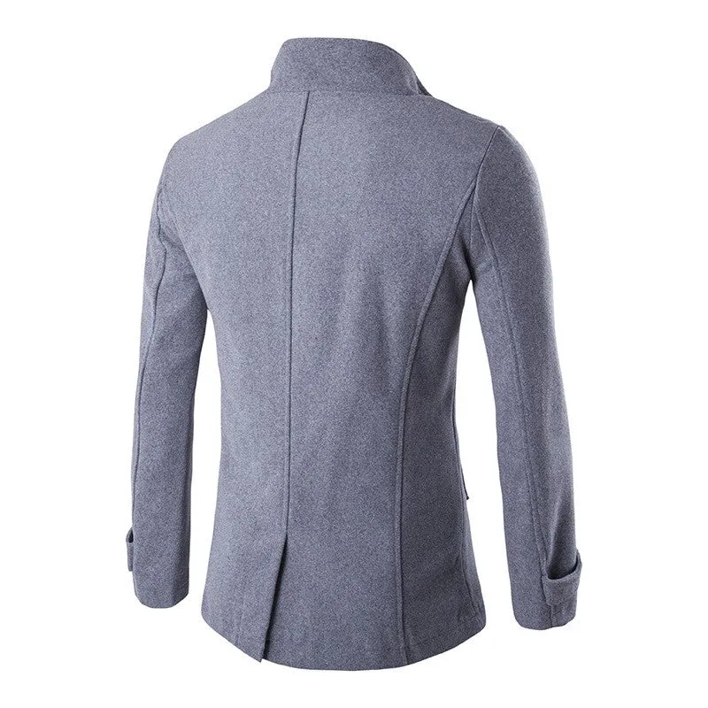 West Louis England Business Double Breasted Trench Coat