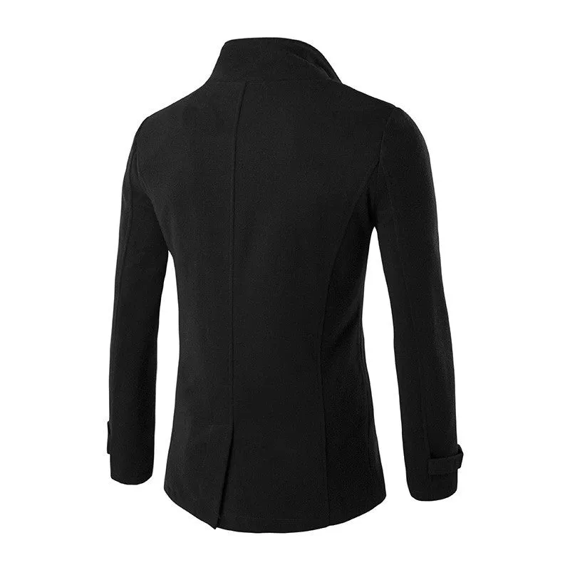 West Louis England Business Double Breasted Trench Coat