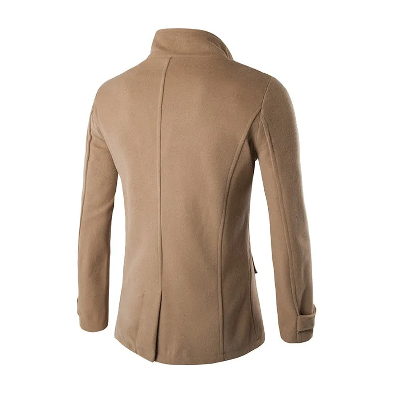 West Louis England Business Double Breasted Trench Coat