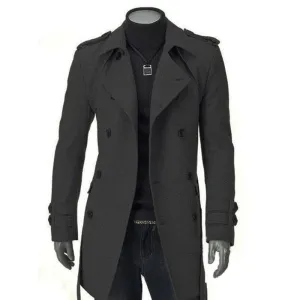 West Louis Faux Wool Trench Business Long Coat