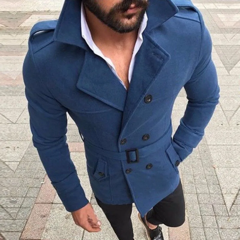 West Louis Trench Reefer Double Breasted Peacoat