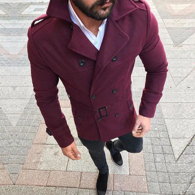 West Louis Trench Reefer Double Breasted Peacoat