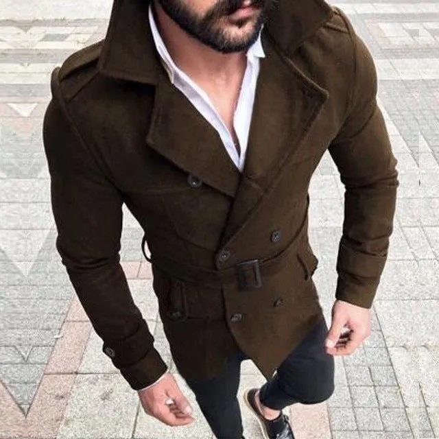 West Louis Trench Reefer Double Breasted Peacoat