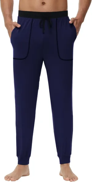 WiWi Viscose from Bamboo Mens Pajama Pants Jogger Bottoms Sleep Pant with Pockets Sweatpants S-XXL