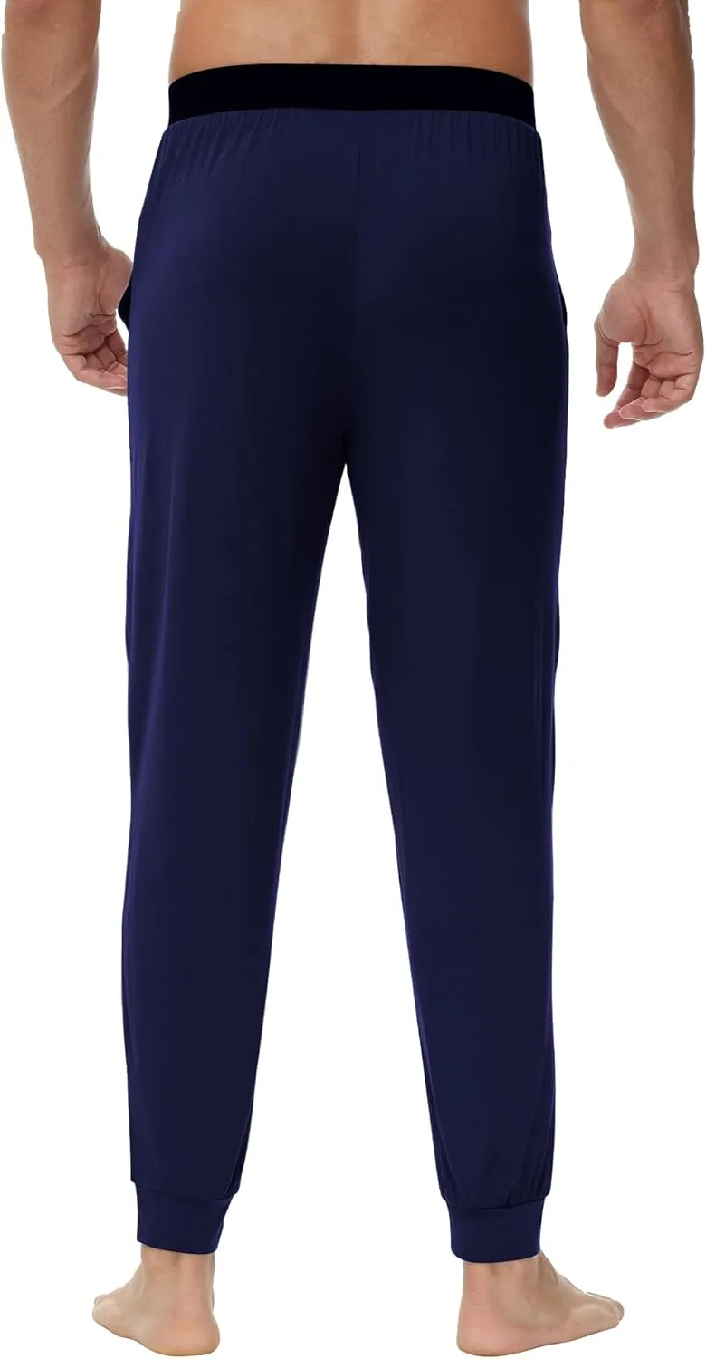 WiWi Viscose from Bamboo Mens Pajama Pants Jogger Bottoms Sleep Pant with Pockets Sweatpants S-XXL