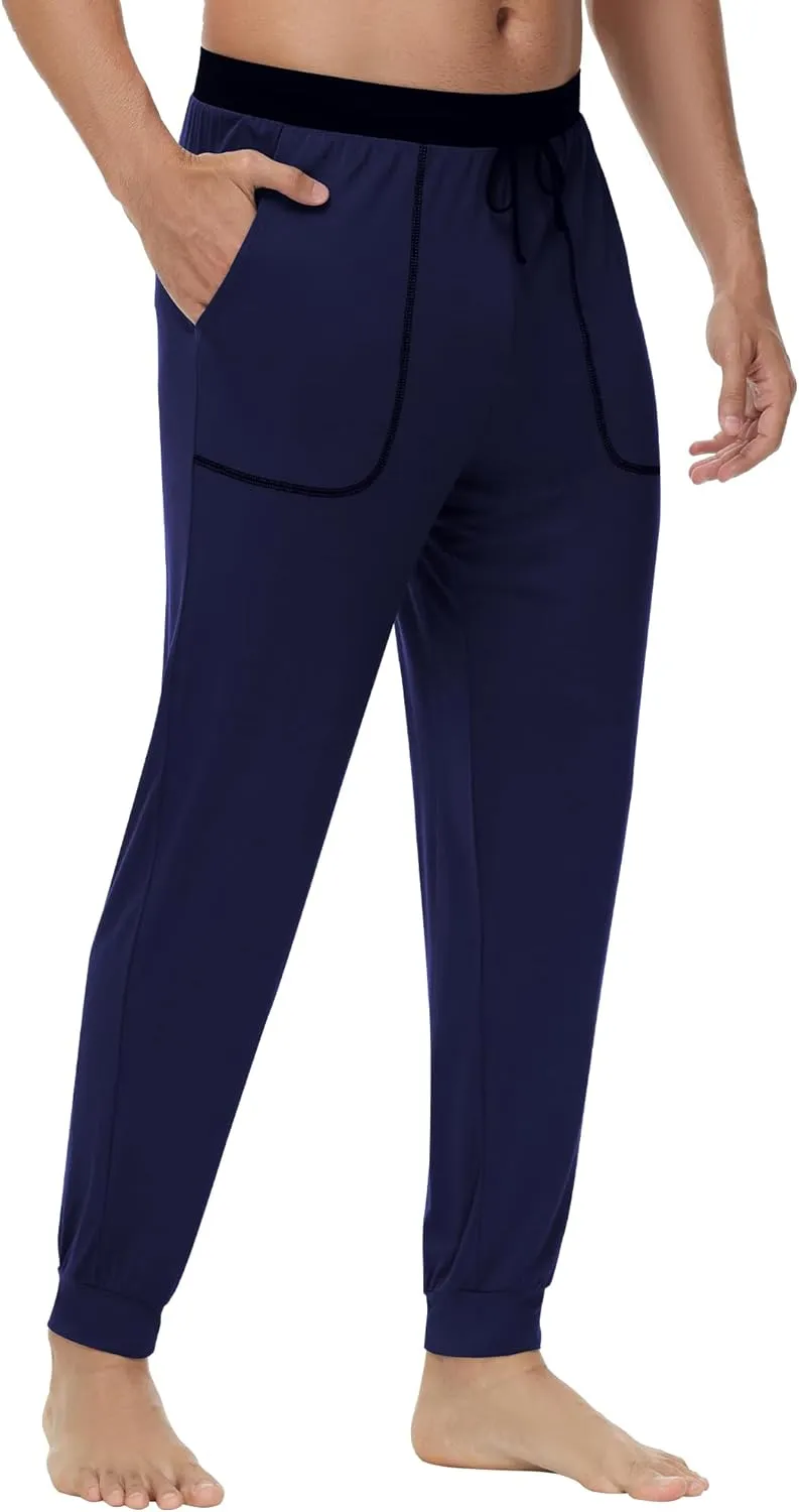 WiWi Viscose from Bamboo Mens Pajama Pants Jogger Bottoms Sleep Pant with Pockets Sweatpants S-XXL