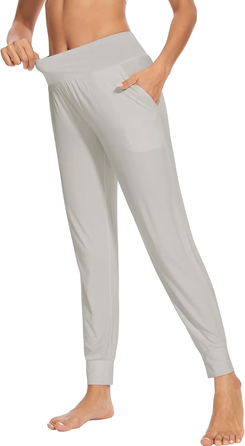 WiWi Women's Viscose from Bamboo Joggers Casual Pajama Pants Loose Yoga Bottoms Comfy Lounge Sweatpants with Pockets S-XXL
