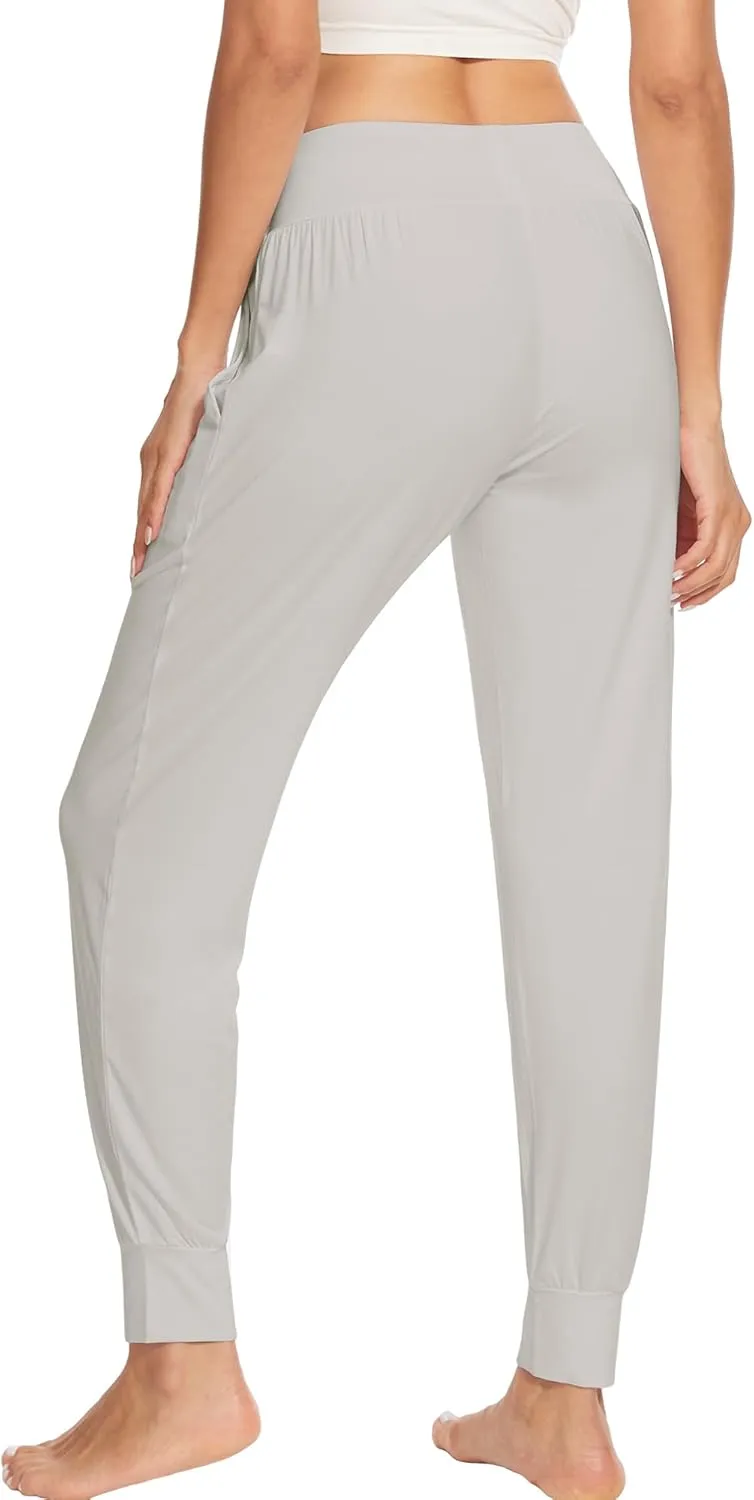 WiWi Women's Viscose from Bamboo Joggers Casual Pajama Pants Loose Yoga Bottoms Comfy Lounge Sweatpants with Pockets S-XXL