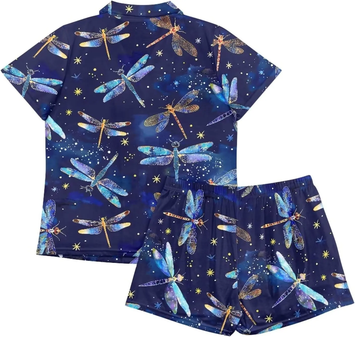 Women Pajamas Set Bride Pajamas Short Sleeve Sleepwear Button Down Lounge Sets Nightwear Soft Pjs with Pockets