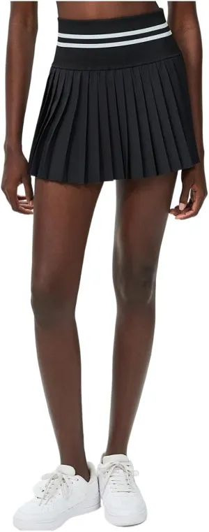 Women Pleated Tennis Skirt Summer Solid Color High Waist Yoga Running Skort 2 in 1 Pocket Gym Short Sportswear