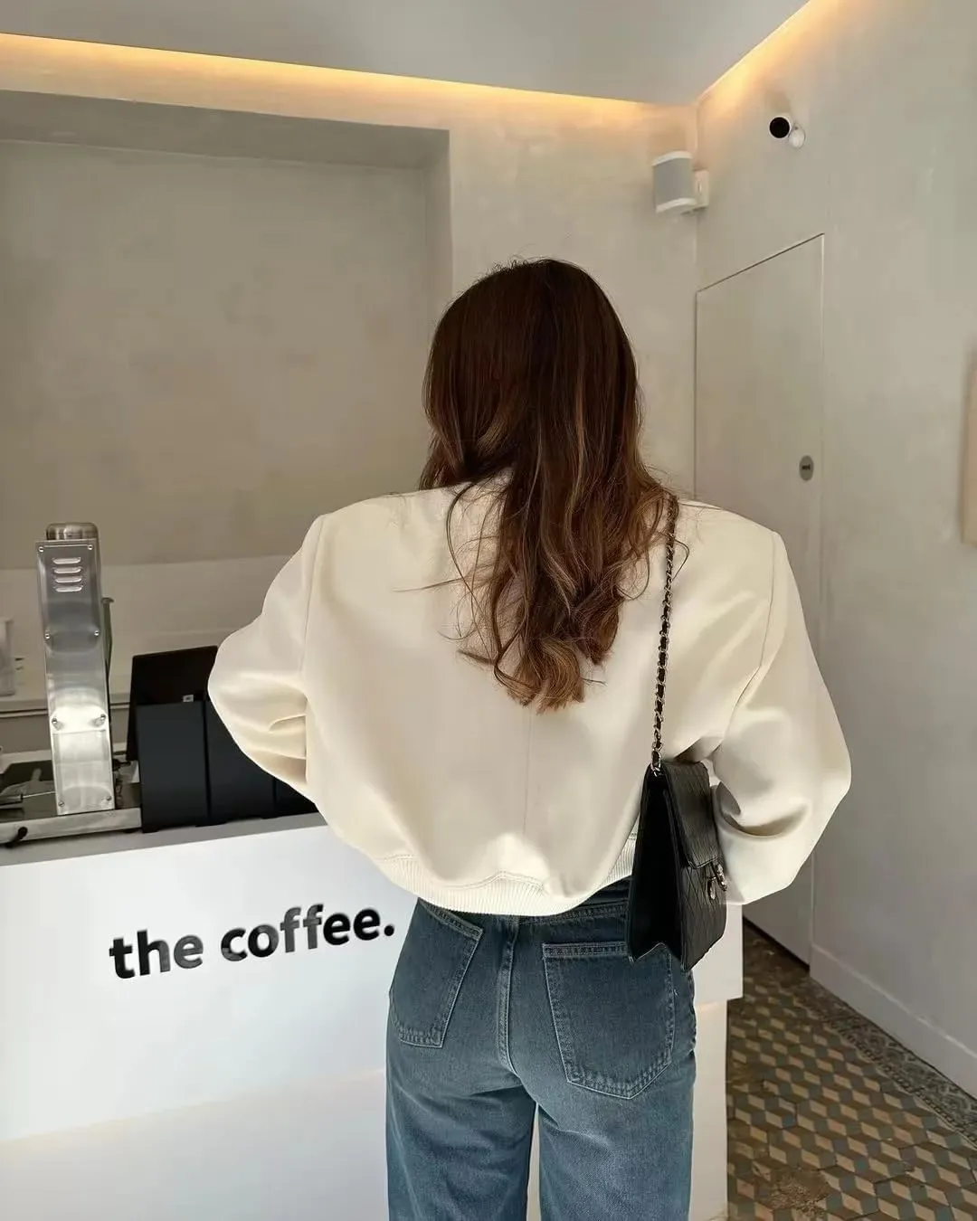 Women's Cropped Bomber Jacket Long Sleeve Lightweight Casual Button Down Baseball Varsity Jacket with Pockets