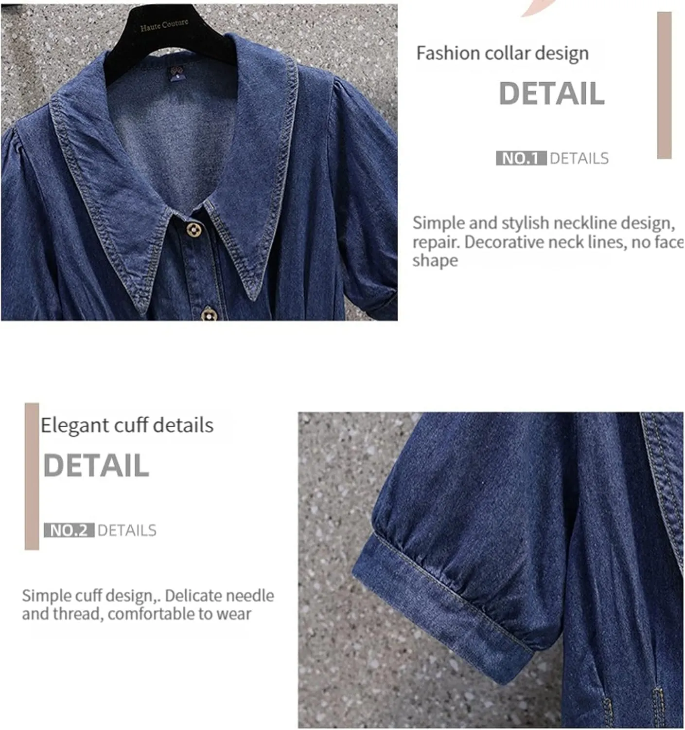 Women's Denim Skirt Casual midi Short Sleeved Single Button Denim Dress high Waisted Slim Fitting Denim Long Skirt