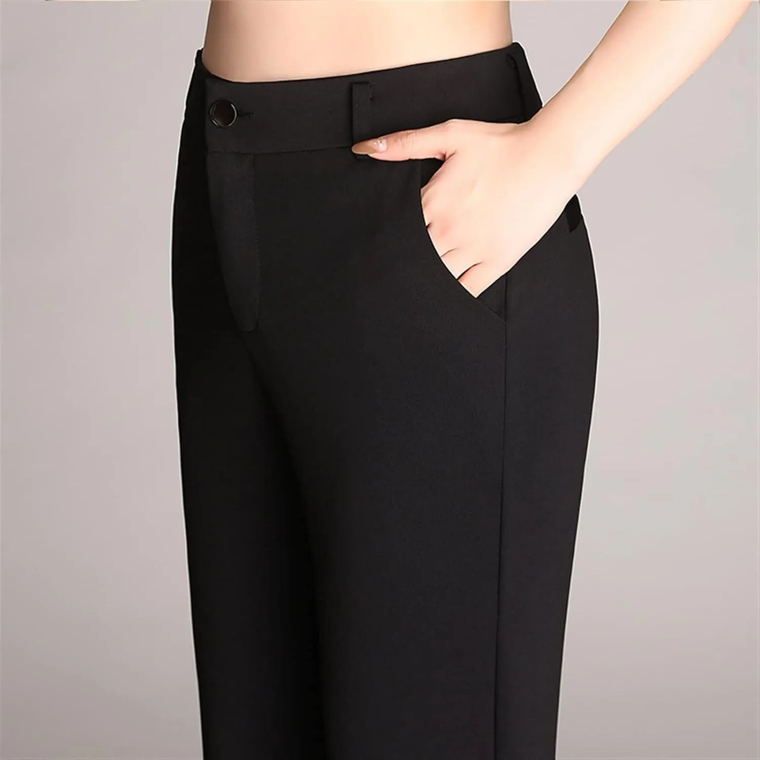 Women's Pants Harem Trousers Large Size Flared Straight High Waist Work Pants