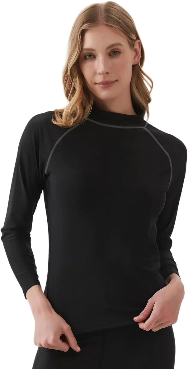 Womens Rash Guard Long Sleeve UPF 50  UV Swim Shirt Quick Dry Sun Protection Water Rashguard Tops for Surfing