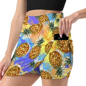 Women's Tennis Skirt Funny Pattern Athletic Golf Skorts for Woman with Pockets Summer Mini Skirts Workout Outfits