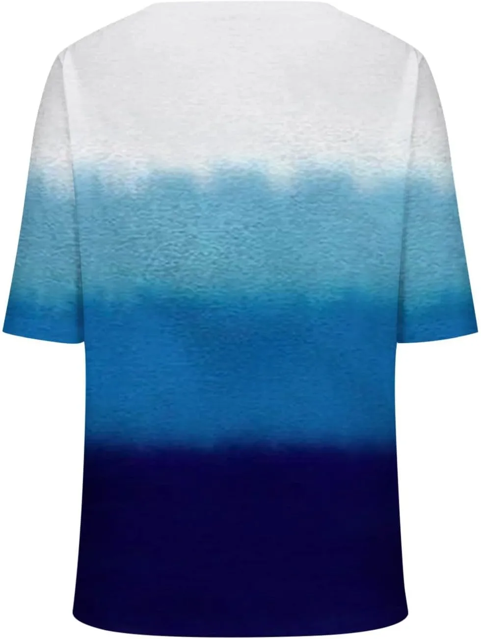 Womens V Neck Gradient Half Sleeve Tops and Blouses Pink and Blue Tie Dyed Shirts 2025 Spring Summer Cute Basic Tees