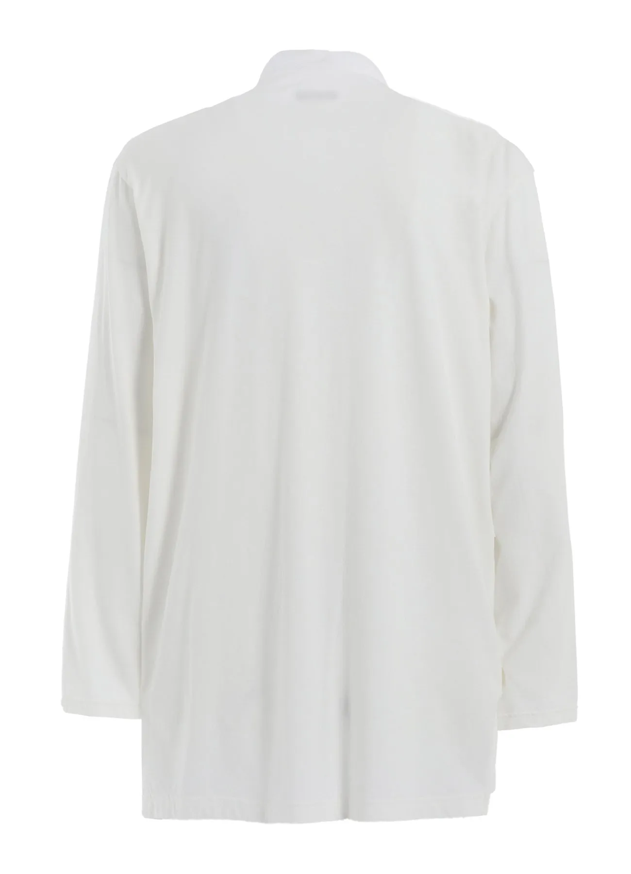 WOVEN AND JERSEY COMBINATIONS STAND COLLAR HENLEY NECK PULLOVER