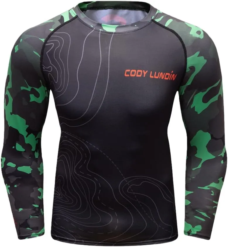 Xingfenly Long Sleeve Compression Shirt Men Quick Dry Gym Fitness Sport Male Running Workout Tights for