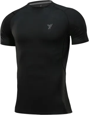 Youper Elite Men's Compression Short-Sleeve T-Shirt, Sportswear for Football, Exercise & Fitness