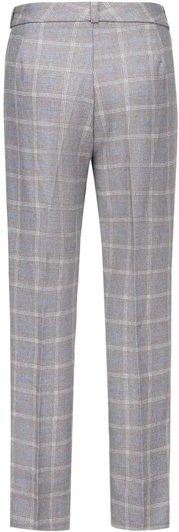 YYNUDA Women's Business Plaid Suit Set Lady 2 Piece 1 Button Office Blazer Jacket and Pants for Work